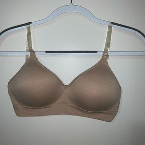 Clear strapped dancing bra